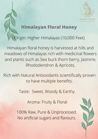 Himalayan Floral Honey | 100% Raw, Pure & Unprocessed | No Added Sugar