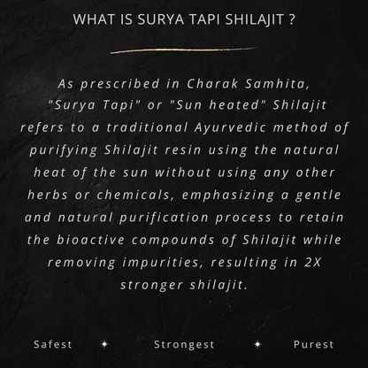 Himalayan Shilajit Resin | Surya Tapi Purified | 100% Pure & 82% Fulvic | From Gangotri Glacier